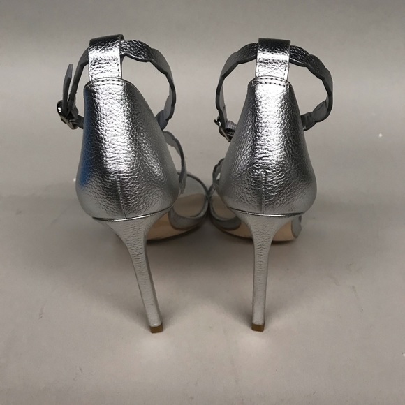 Paige silver leather scalloped heel NWOB - Picture 4 of 5